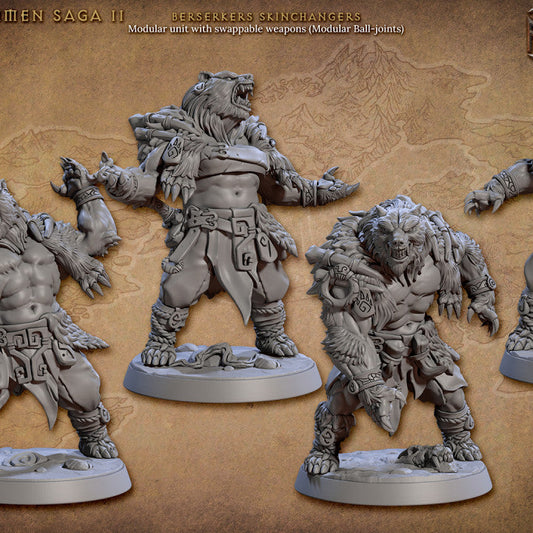 Berserker Skinchanger Bear Beast Barbarian | Large | Artisan Guild | D&D DnD Pathfinder Miniature