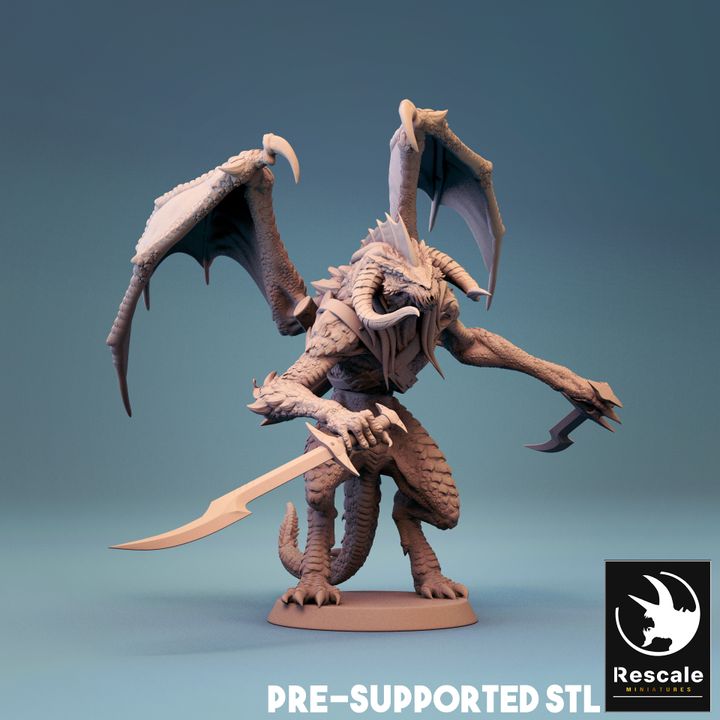 Abishai Warrior - Sword (25mm Base)