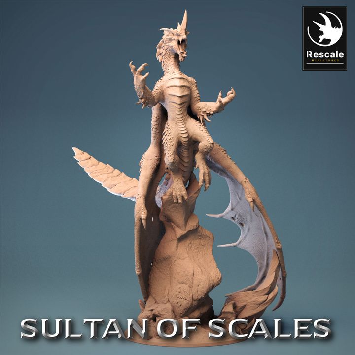 Legendary Chromatic Blue Dragon - Regal (100mm Base)