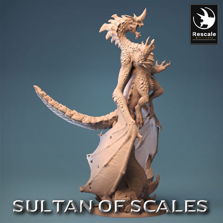 Legendary Chromatic Blue Dragon - Regal (100mm Base)