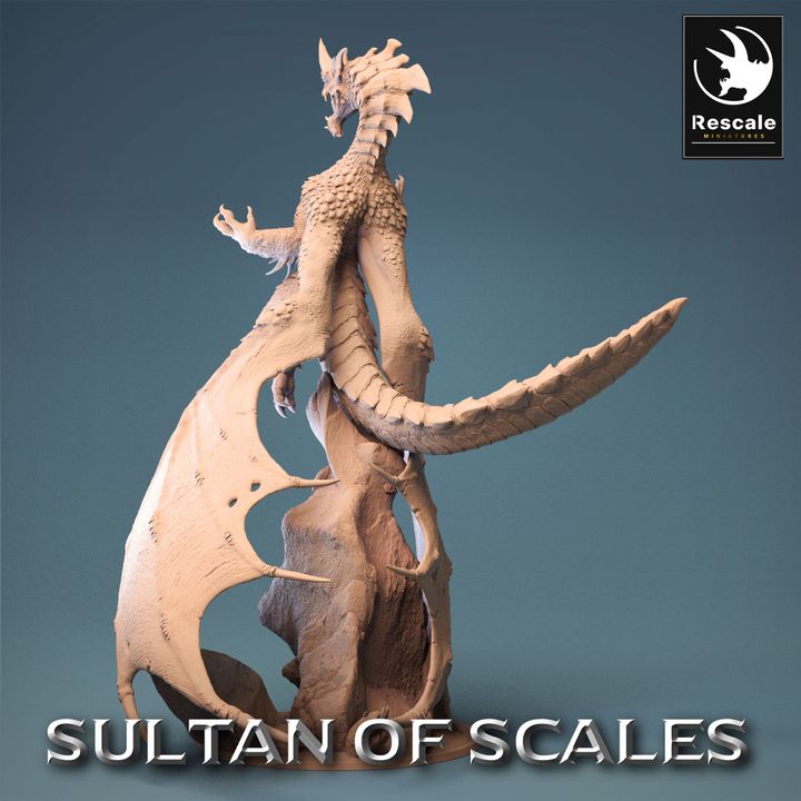 Legendary Chromatic Blue Dragon - Regal (100mm Base)