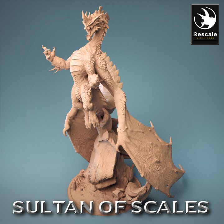 Legendary Chromatic Blue Dragon - Regal (100mm Base)