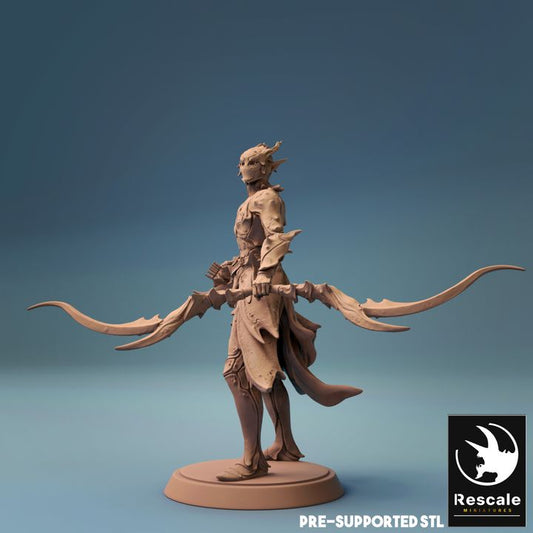 Elf Archer Ranger Miniature | Medium | Rescale Miniatures | D&D DnD Pathfinder Miniature