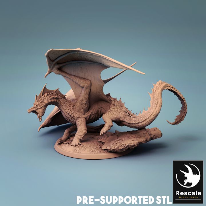 Young Brine Dragon - Guard (50mm Base)