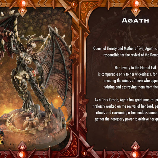 Demon Oracle Warlock Fiends | Large | PaintableMinis | D&D DnD Pathfinder Miniature