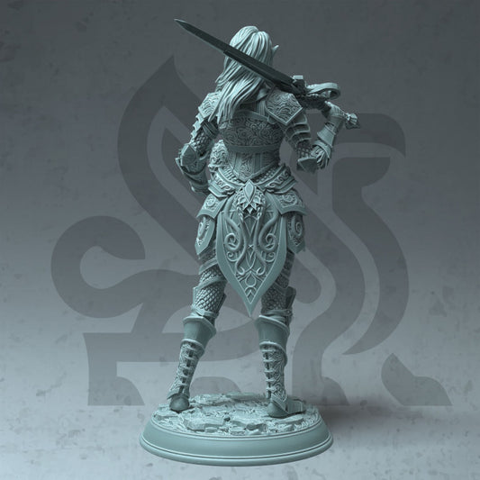 Elf Paladin Warrior Miniature | Medium | DM Stash | D&D DnD Pathfinder Miniature