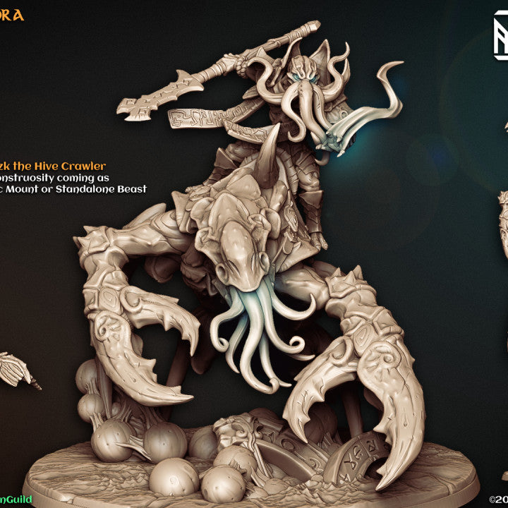 Chuulzk the Hive Crawler - Mounted (100mm Base)