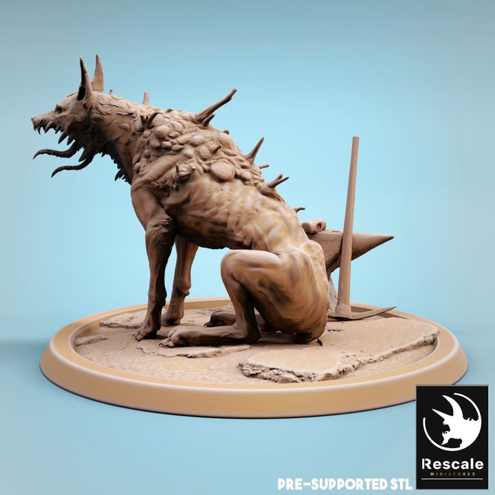 Corrupted Hound - Standing (32mm Base)