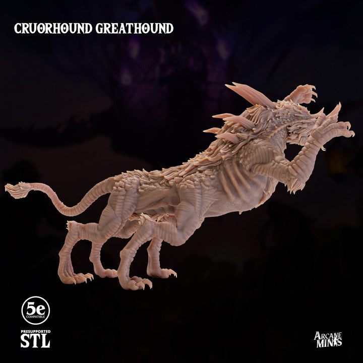 Cruorhound Greathorn Beast Monstrosity | Huge | Sordane Publishing | D&D DnD Pathfinder Miniature