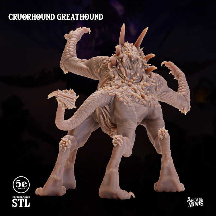 Cruorhound Greathorn Beast Monstrosity | Huge | Sordane Publishing | D&D DnD Pathfinder Miniature