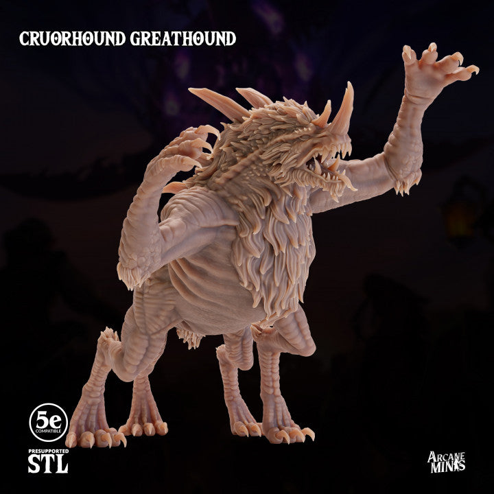 Cruorhound Greathorn Beast Monstrosity | Huge | Sordane Publishing | D&D DnD Pathfinder Miniature