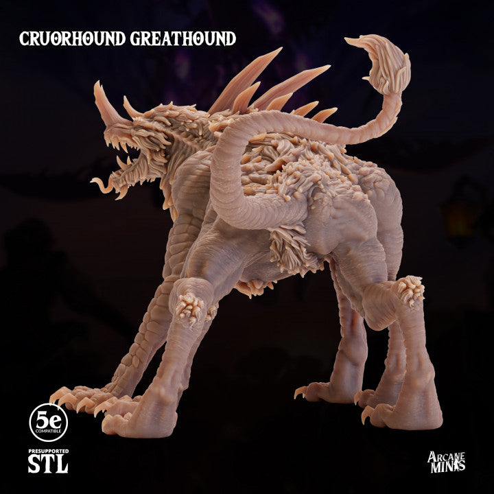 Cruorhound Greathorn Beast Monstrosity | Huge | Sordane Publishing | D&D DnD Pathfinder Miniature