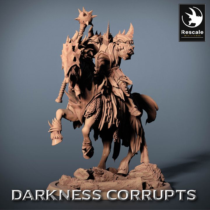 Darknight DeathHorse - Running (50mm Base)