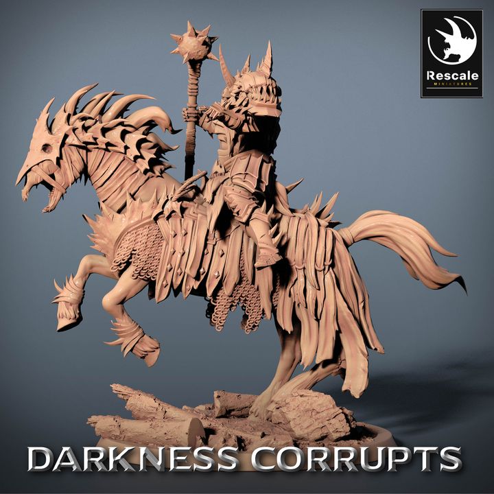 Darknight DeathHorse - Running (50mm Base)