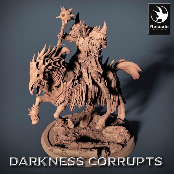 Darknight DeathHorse - Running (50mm Base)
