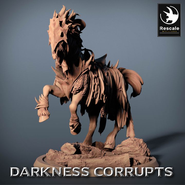 Darknight DeathHorse - Running (50mm Base)