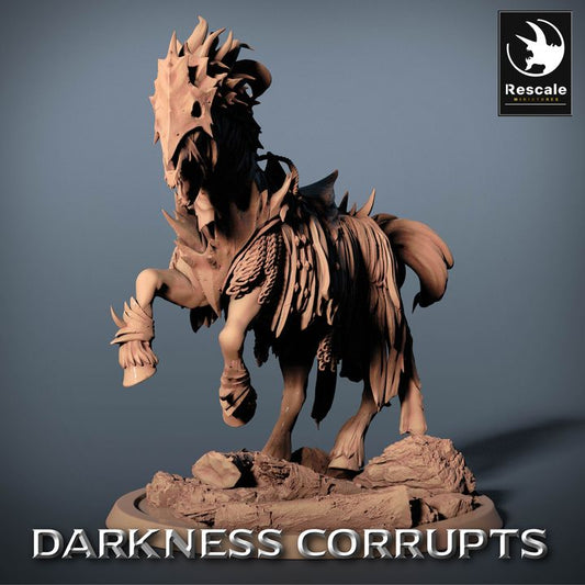 Darknight DeathHorse Demon Mount | Large | Rescale Miniatures | D&D DnD Pathfinder Miniature