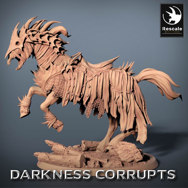 Darknight DeathHorse - Running (50mm Base)
