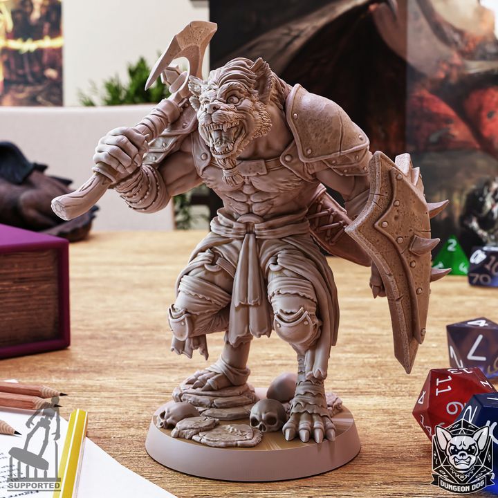 Gnoll Warrior - Guard (25mm Base)