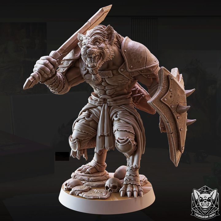 Gnoll Warrior - Guard (25mm Base)