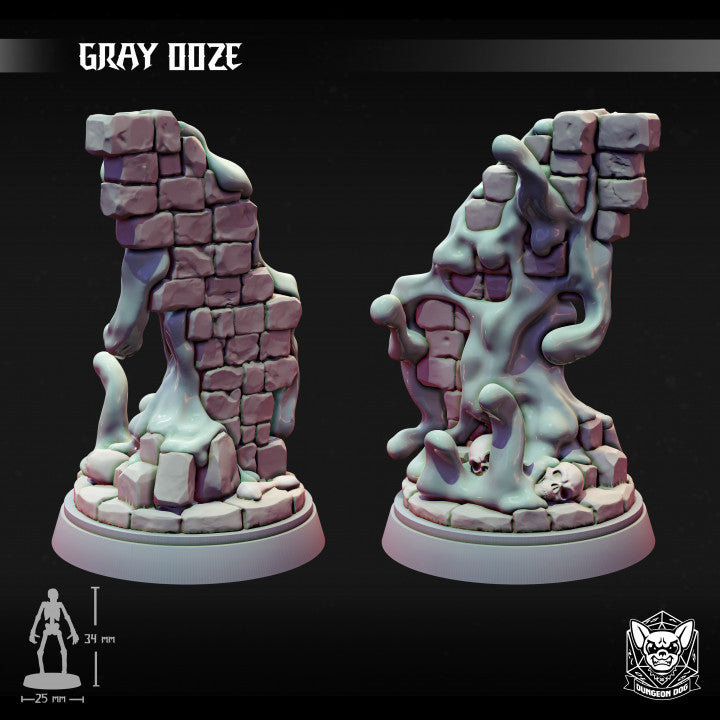 Gray Ooze - Wall (25mm Base)