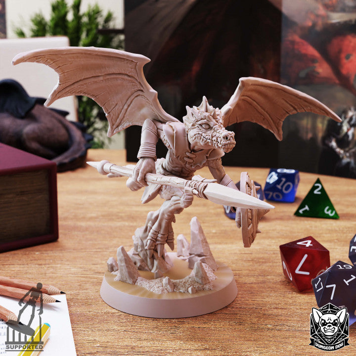 Kobold Winged - Spear (25mm Base)