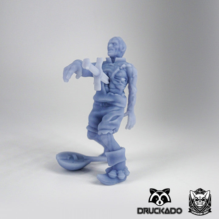 Zombie Bard - Staggering Pose (25mm Base)