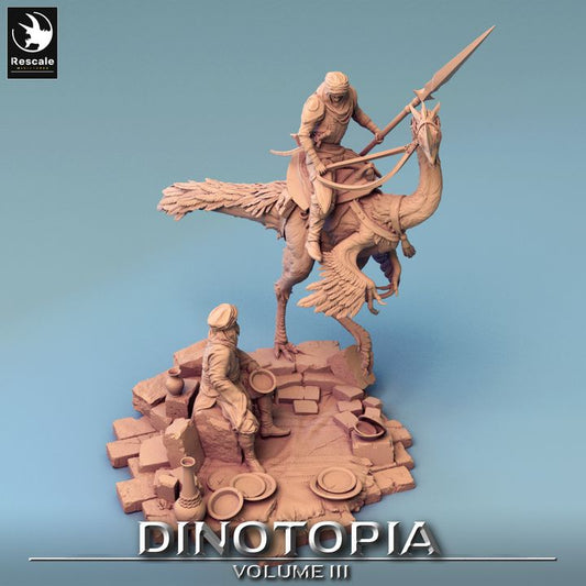Dinosaur Warrior Rider Beasts | Large | Rescale Miniatures | D&D DnD Pathfinder Miniature