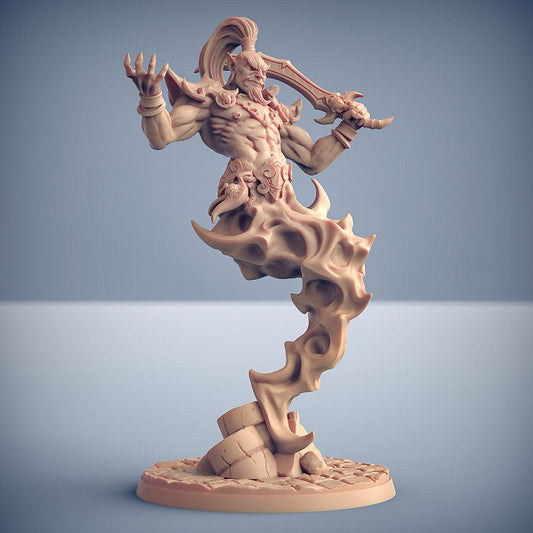 Djinn Elemental Warrior Miniature | Medium | Artisan Guild | D&D DnD Pathfinder Miniature