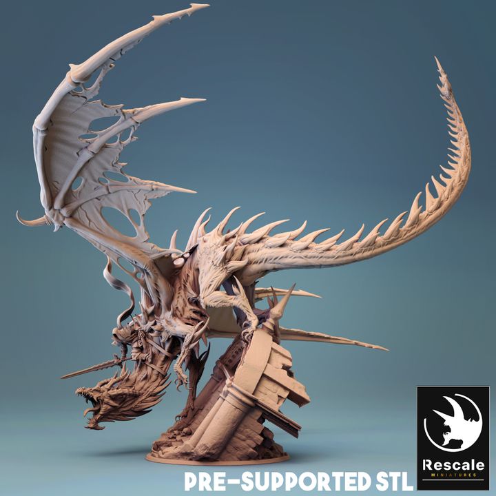 Cursed Dragon - Striking (75mm Base)