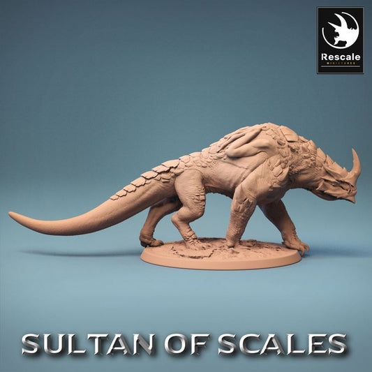 Dragonborn Warrior Mounted Beast | Large | Rescale Miniatures | D&D DnD Pathfinder Miniature