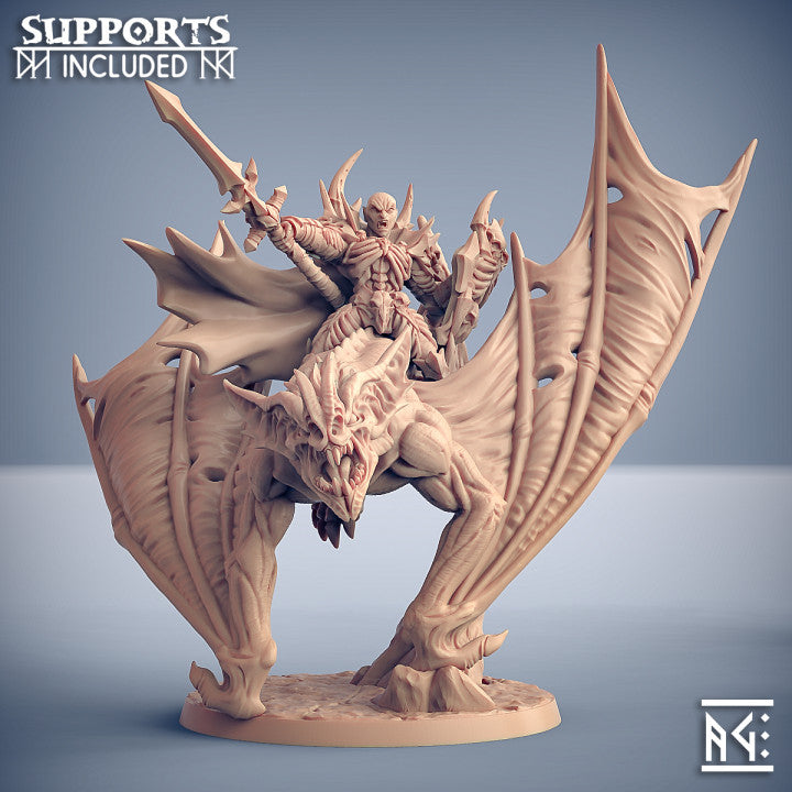 Bonelord Drakenmir on Bloodhunter Dire Bat - Mounted (75mm Base)