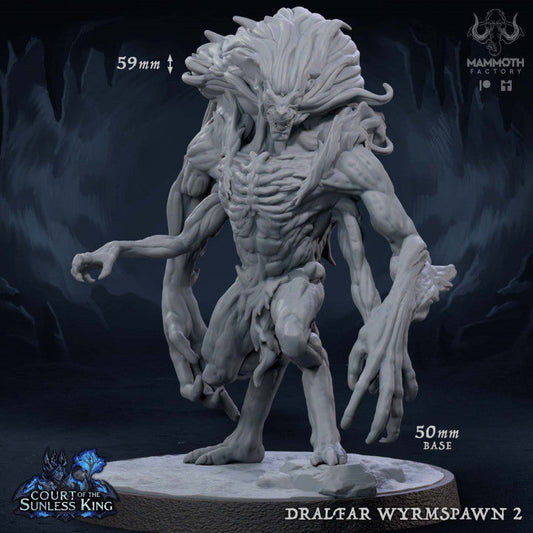 Dralfar Monstrous Dragon Humanoid | Large | Mammoth Factory | D&D DnD Pathfinder Miniature