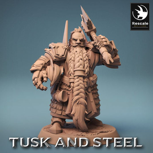 Collection Dwarf Fighter Axe Warrior | Medium | Rescale Miniatures | D&D DnD Pathfinder Miniature