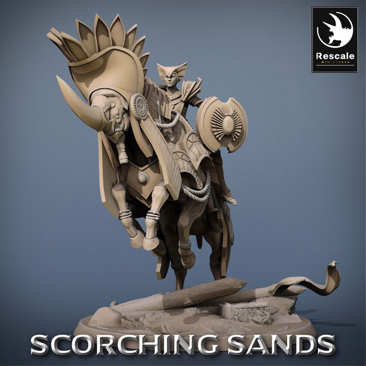 Egyptian Inspired Mythical Mount Saddle | Large | Rescale Miniatures | D&D DnD Pathfinder Miniature