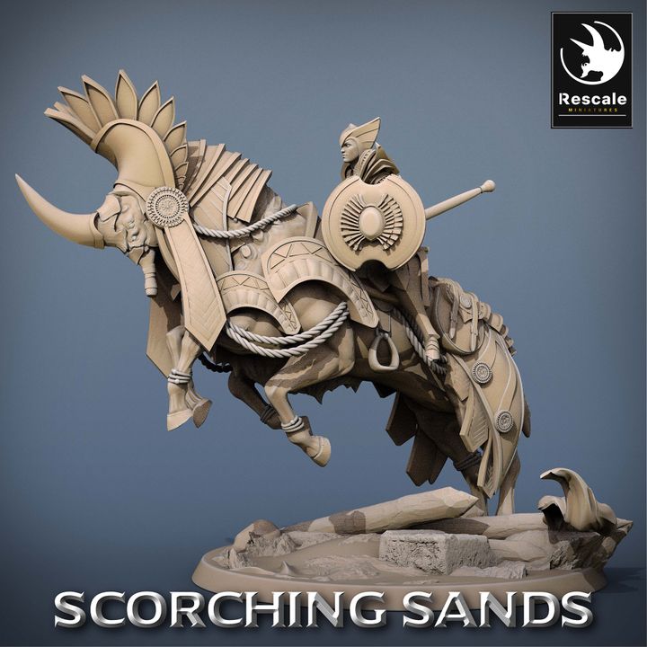 Egyptian Inspired Mythical Mount Saddle | Large | Rescale Miniatures | D&D DnD Pathfinder Miniature