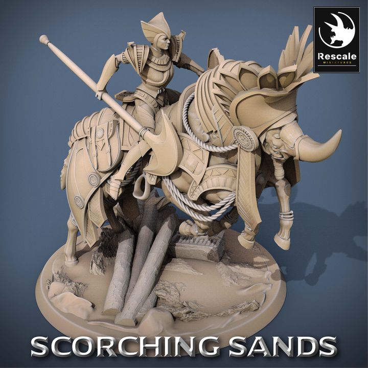 Egyptian Inspired Mythical Mount Saddle | Large | Rescale Miniatures | D&D DnD Pathfinder Miniature