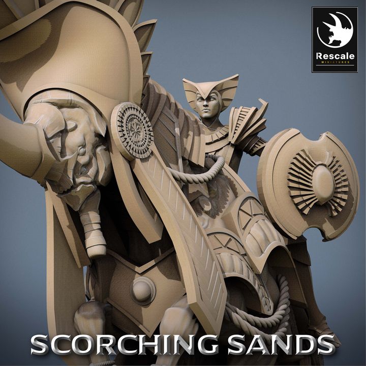 Egyptian Inspired Mythical Mount Saddle | Large | Rescale Miniatures | D&D DnD Pathfinder Miniature