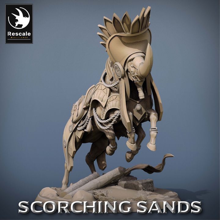 Egyptian Inspired Mythical Mount Saddle | Large | Rescale Miniatures | D&D DnD Pathfinder Miniature