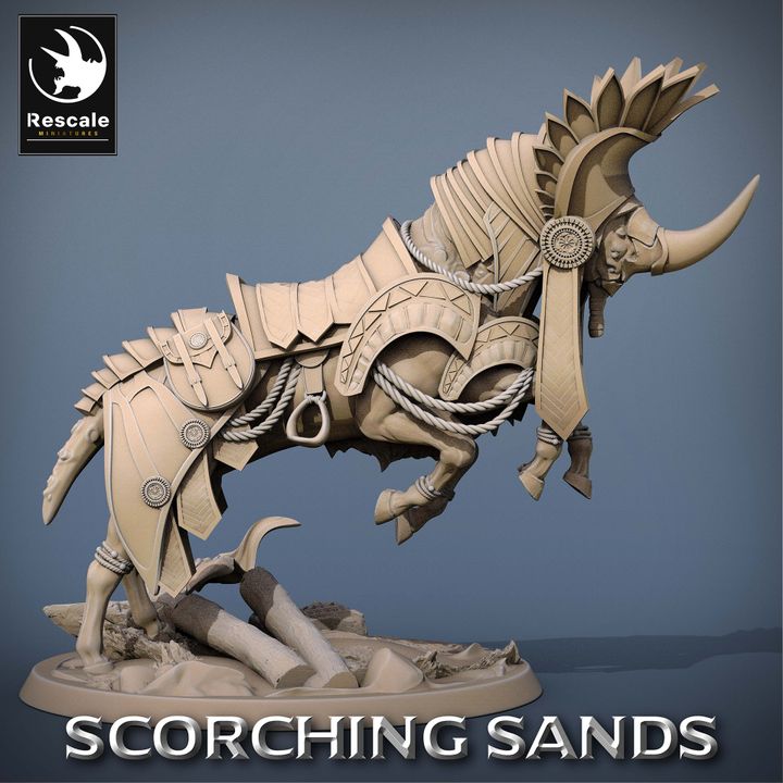 Egyptian Inspired Mythical Mount Saddle | Large | Rescale Miniatures | D&D DnD Pathfinder Miniature