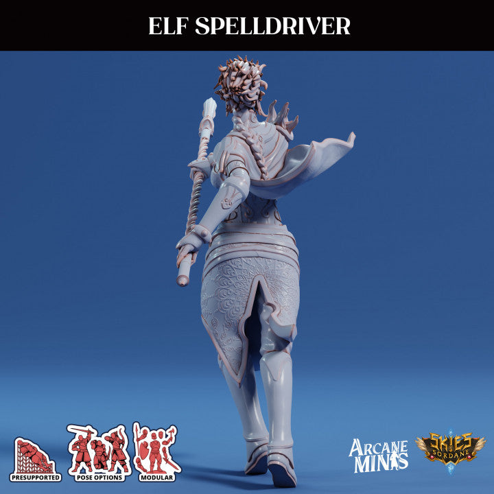 Elf Spelldriver - Crouched (25mm Base)