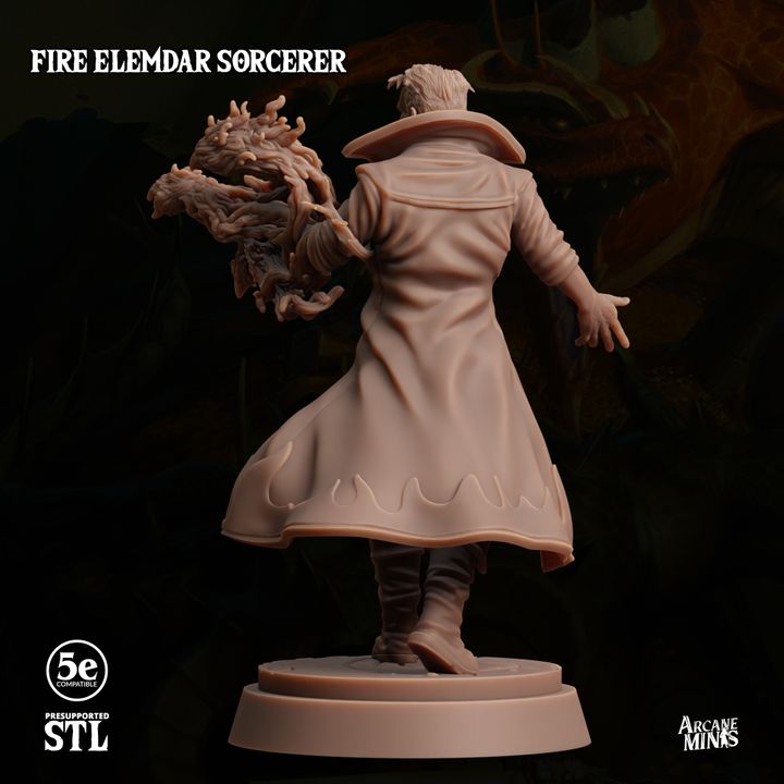 Fire Elemdar Sorcerer - Casting (25mm Base)