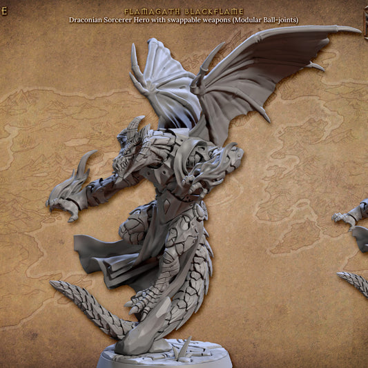 Draconian Sorcerer Dragonborn Magic | Medium | Artisan Guild | D&D DnD Pathfinder Miniature