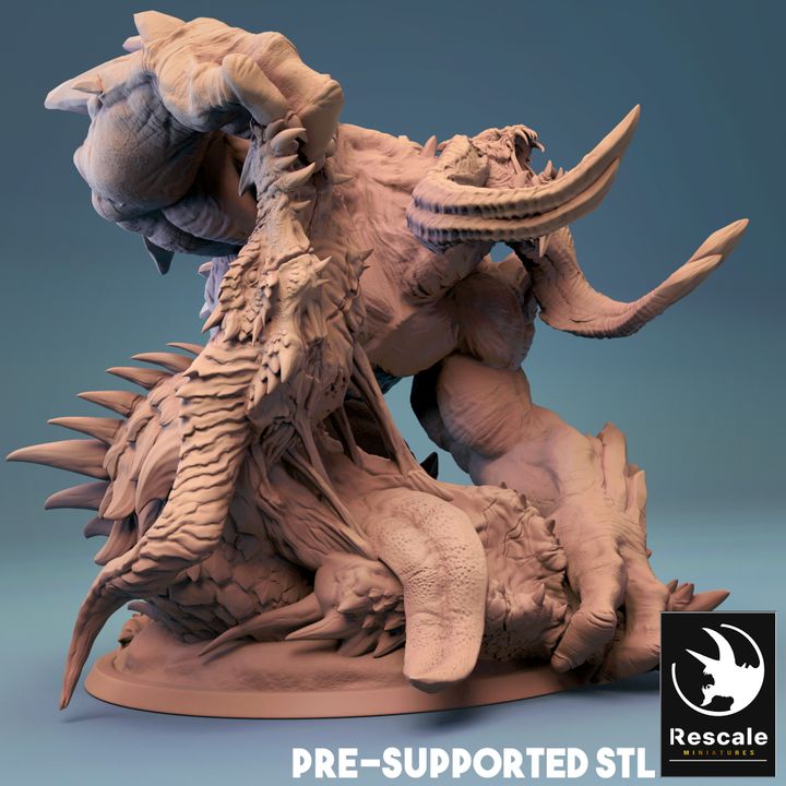 Frost Behemoth Ice Monster Giants | Colossal | Rescale Miniatures | D&D DnD Pathfinder Miniature