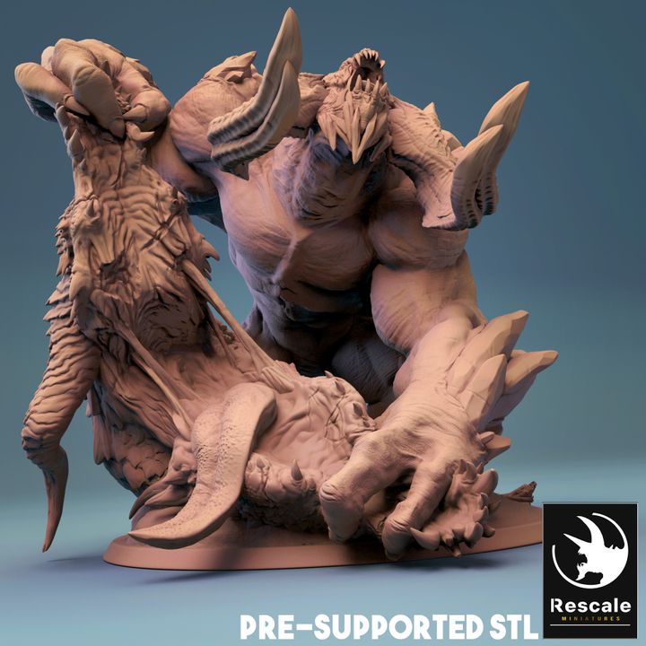 Frost Behemoth Ice Monster Giants | Colossal | Rescale Miniatures | D&D DnD Pathfinder Miniature