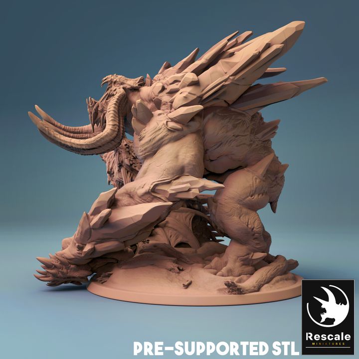 Frost Behemoth Ice Monster Giants | Colossal | Rescale Miniatures | D&D DnD Pathfinder Miniature