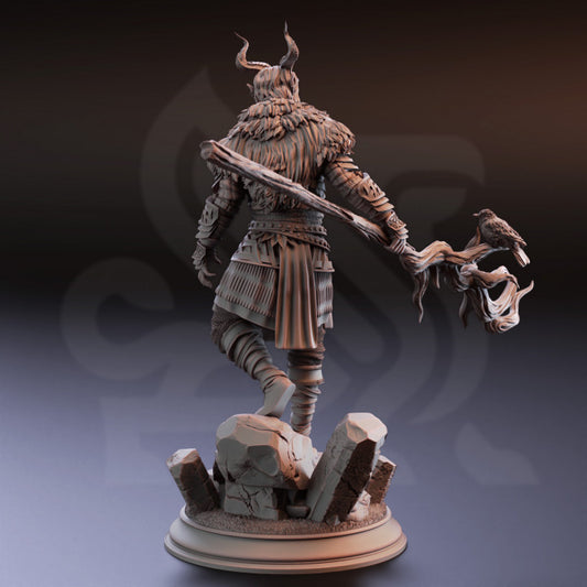 Druide Gardien Tiefling - Lanceur (socle de 25 mm)