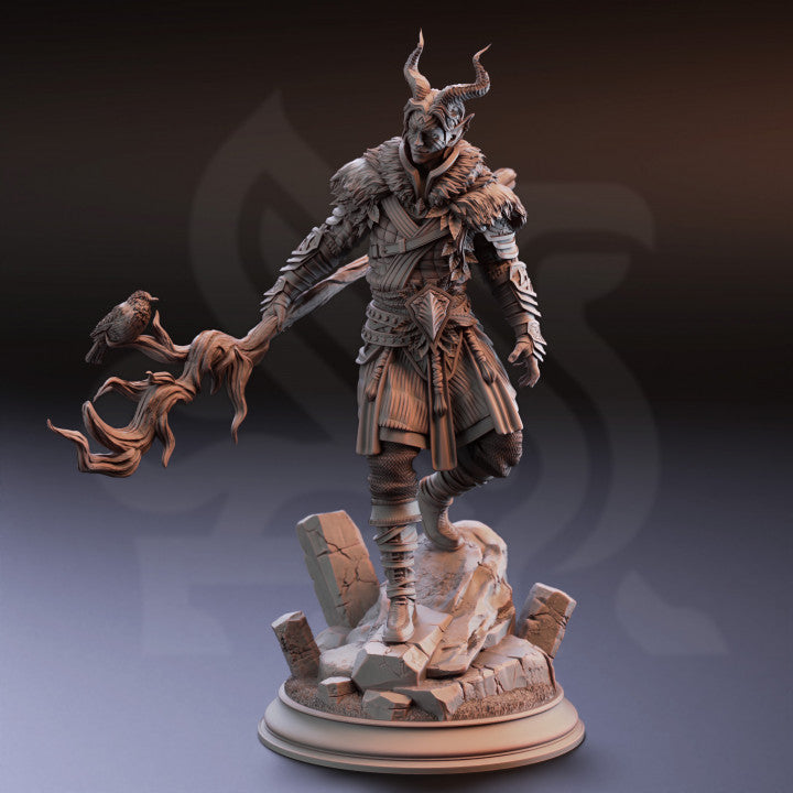 Tiefling Druid Guardian - Casting (25mm Base)