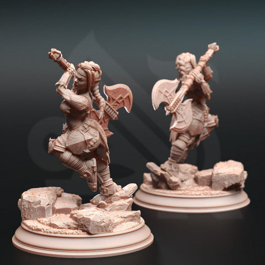 Duergar Battlerager Barbarian Mini | Medium | DM Stash | D&D DnD Pathfinder Miniature