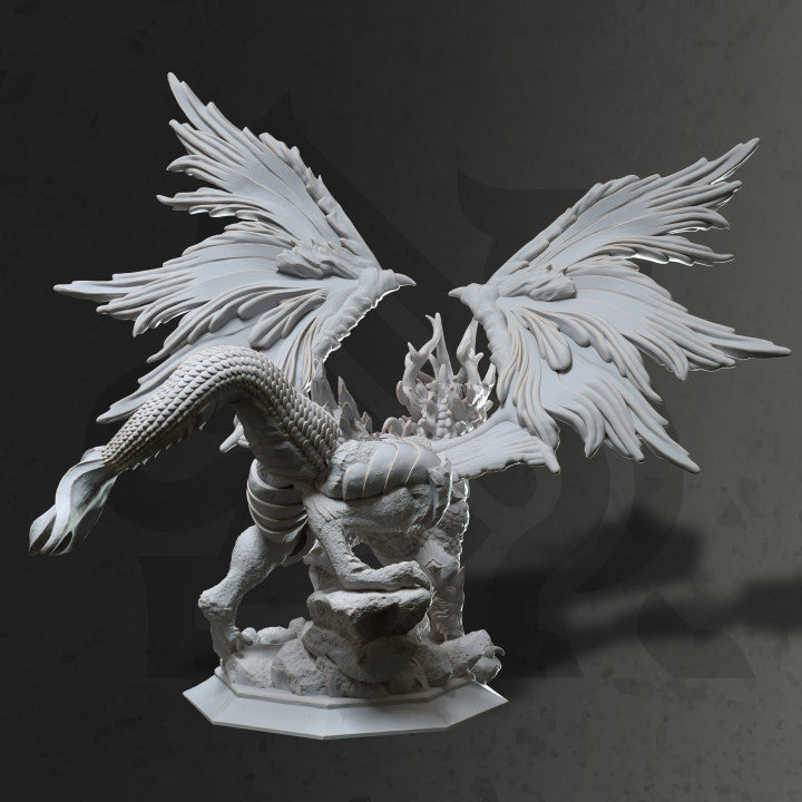 Dragon lunaire antique - Glanbeli (socle de 100 mm)